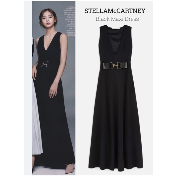 Stella McCartney Dresses & Skirts - Stella McCartney Long Black Belted Gown Pictured in Allure Magazine
